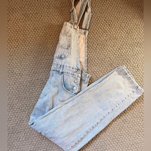 Free People We The Free Light Ziggy Denim Overalls- medium